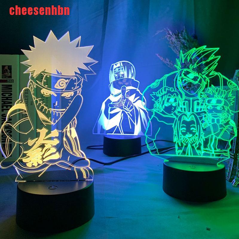 [cheesenhbn]Led Night Light Sasuke Kakashi Kids Bedroom Nightlight Itachi 3d Lamp Child Gift