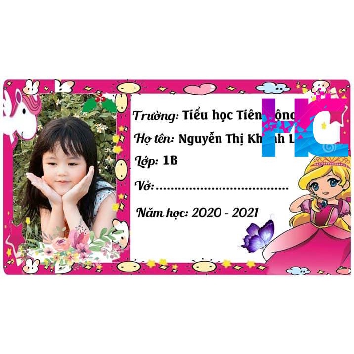 Bìa nhãn vở theo yêu cầu - 1 bìa 10 cái - Mực dầu không bay màu