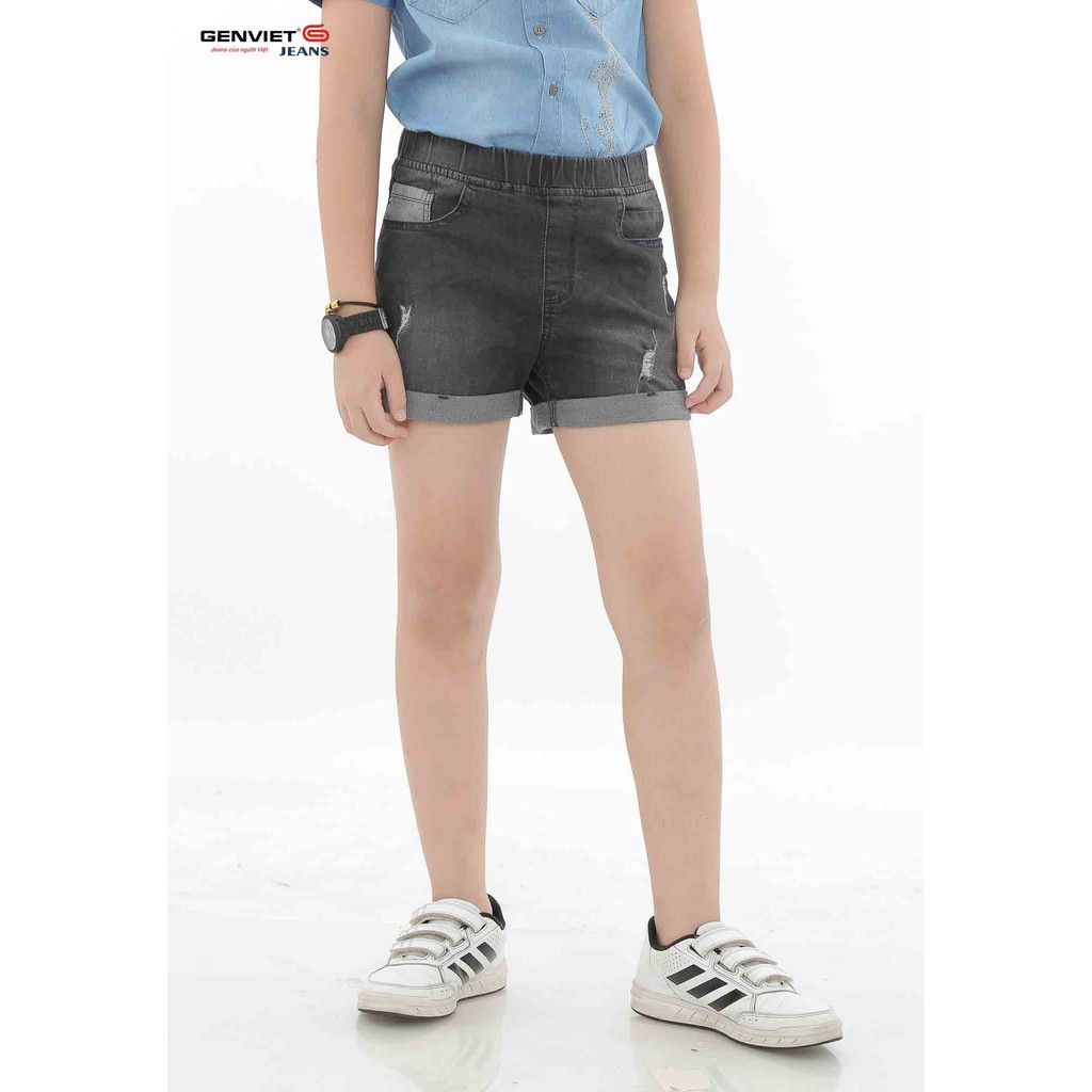 Quần short jeans bé trai N1421J377 GENVIET