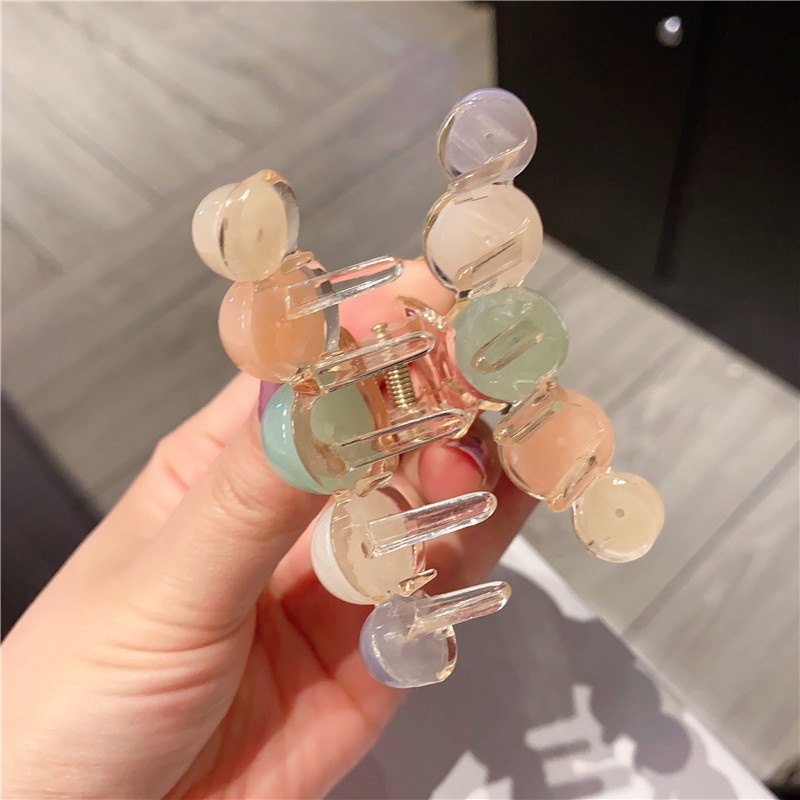 Kẹp Tóc Càng Cua Đính Ngọc Trai Acrylic 2022 Kiểu Hàn Quốc Thời Trang Cho Nữ