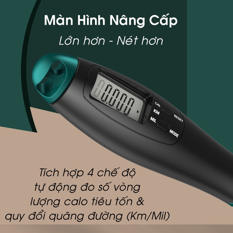 Dây Nhảy Thể Lực DN/02 Không Dây Cho Trẻ Em Người Lớn Tập Gym Dây Nhảy Giảm Cân Thể Dục Lõi Thép Có Đếm Số Vòng Điện Tử