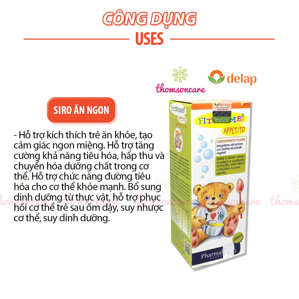 Giúp bé tiêu hóa tốt từ Appetito Bimbi, Smartbibi Zinc và men Probiotics ống - Bổ sung Kẽm, lợi khuẩn cho trẻ ăn ngon