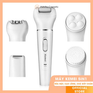 Máy Rửa Mặt Cạo Lông Chà Gót Chân Kemei KM-2199