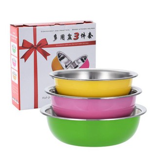 SÉT 3 MÓN CHẬU MINI INOX ĐA NĂNG