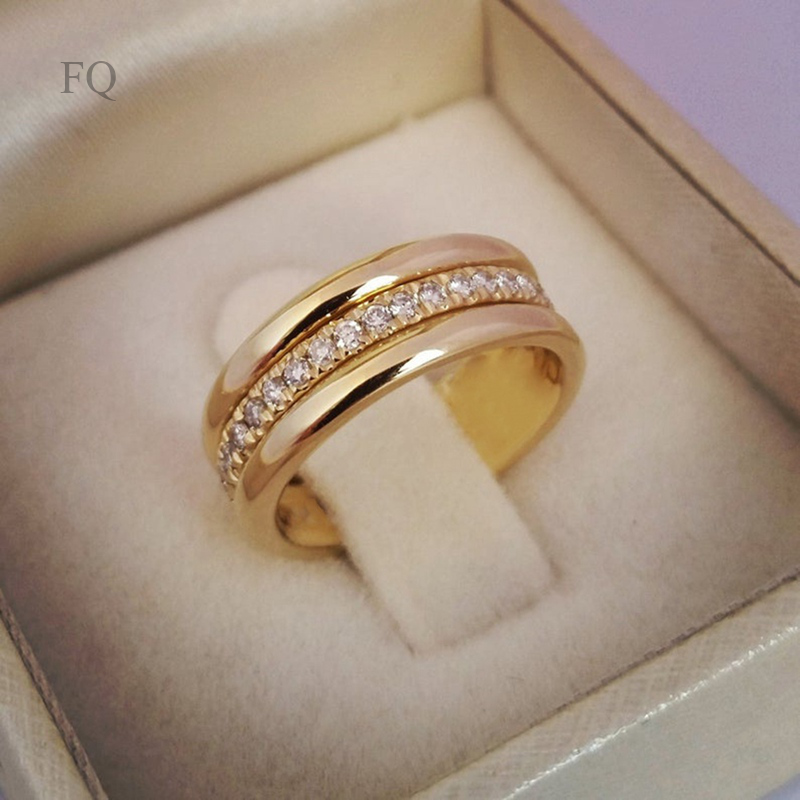 Nhẫn Đính Đá Sapphire Trắng Thiết Kế Đơn Giản Thời Trang Cho Nữ