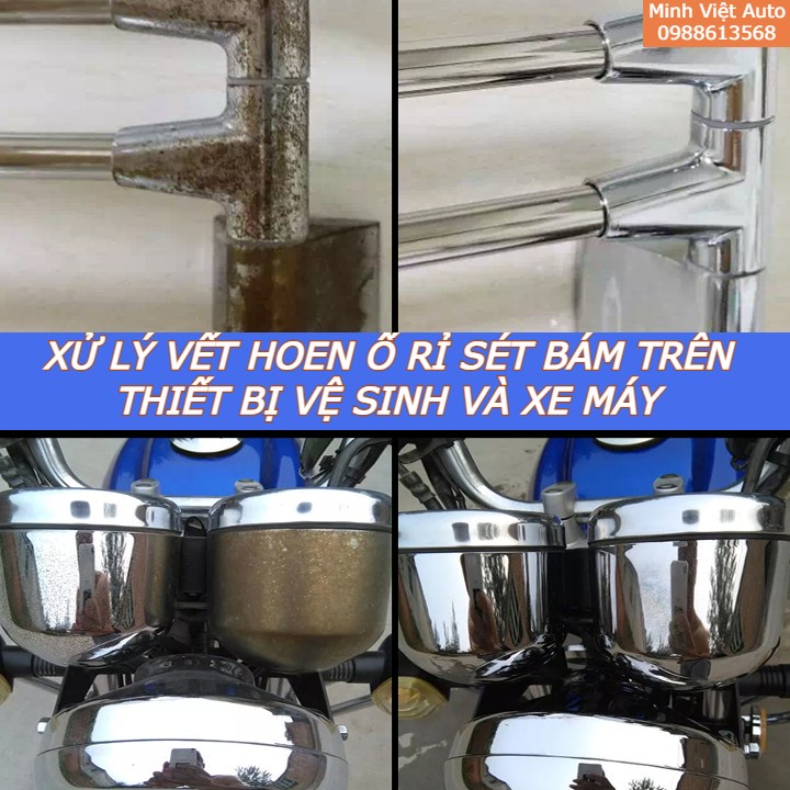 Dung dịch tẩy Crom , Làm mới Crom Inox, hợp kim, đồ mạ trang trí ô tô xe máy