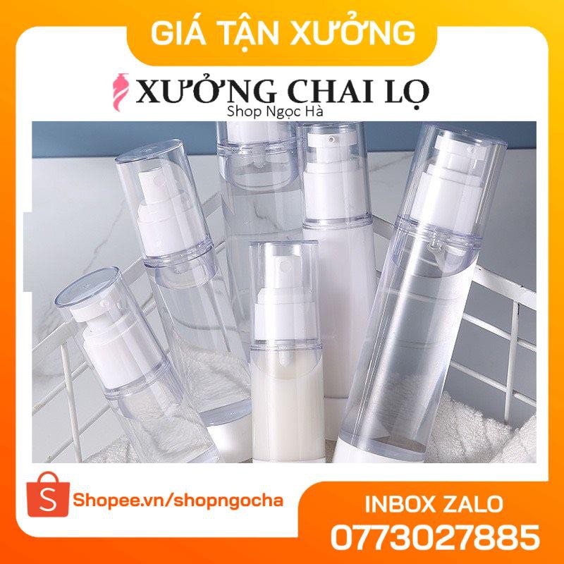 Chai nhựa hút chân không xịt phun sương 15ml,30ml,50ml chiết mỹ phẩm , phụ kiện du lịch