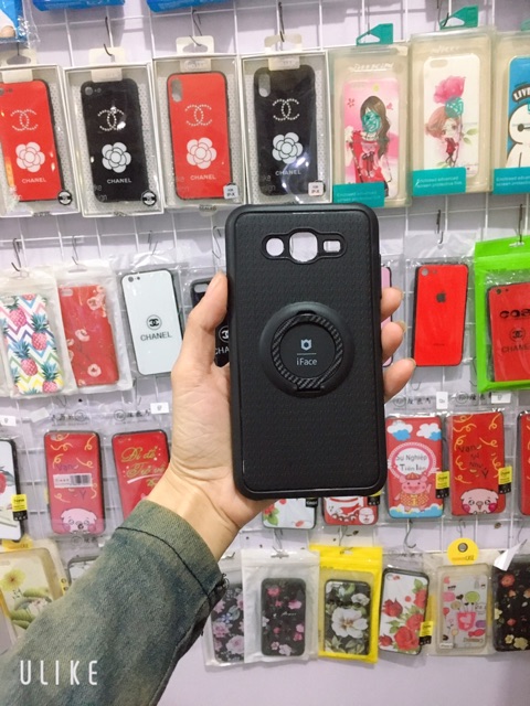 Ốp lưng dẻo đen kèm  iring sam sung J7,j7 2015