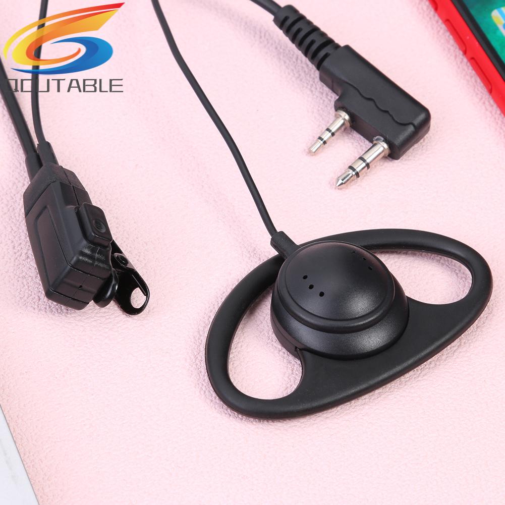 Tai Nghe 2 Pin Chữ D Có Mic PTT Chuyên Nghiệp Cho Bộ Đàm Baofeng Kenwood