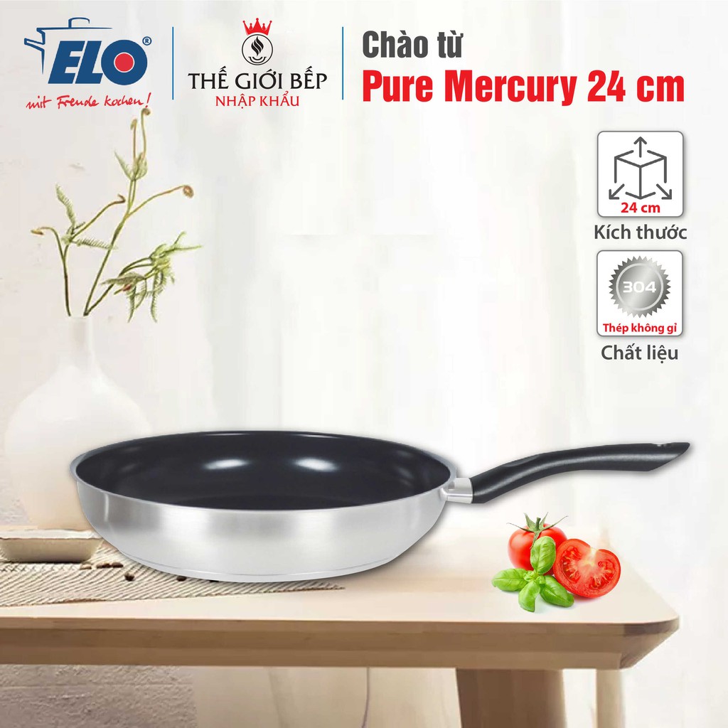 Chảo từ inox chống dính Elo Pure Mercury 24cm
