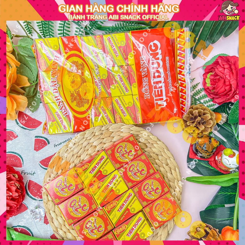 [TUỔI THƠ] Lẻ 1 hộp Bánh đậu xanh rồng vàng Tiên Dung 14g ăn vặt bánh kẹo thời 8x 9x Moon Snack Food