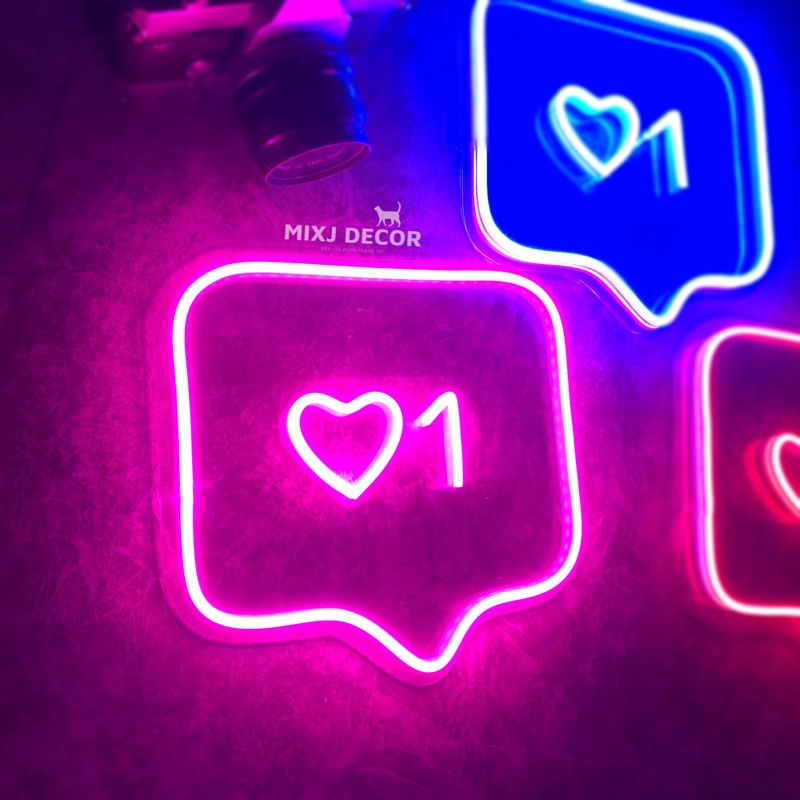 Đèn led Neon trang trí | Hình Tin Nhắn | 25x25cm | Decor phòng ngủ | Đèn ngủ | Quà Tặng Trang Trí , Led 12V- MIXJ