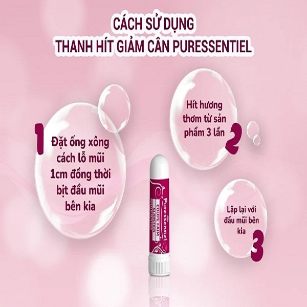 Thanh hít giảm cân Slimstick Puressentiel 10ml, giảm cảm giác thèm ăn, hỗ trợ giảm cân nhanh, thành phần tự nhiên