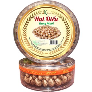 Hạt điều rang muối xếp hoa loại 1 - Hộp 500G đặc sản Bình Phước thương hiệu SK FOOD