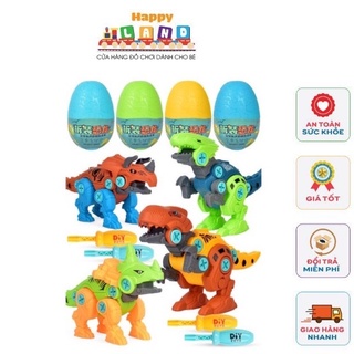 Đồ chơi khủng long biến hình từ quả trứng - Mô hình lắp ghép khủng long thông minh cho bé - Happy Land Store