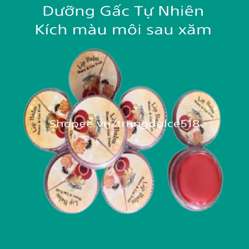 Dưỡng kích màu môi,Son dưỡng  đỏ tươi từ gấc triết xuất từ thiên nhiên sau xăm-5g