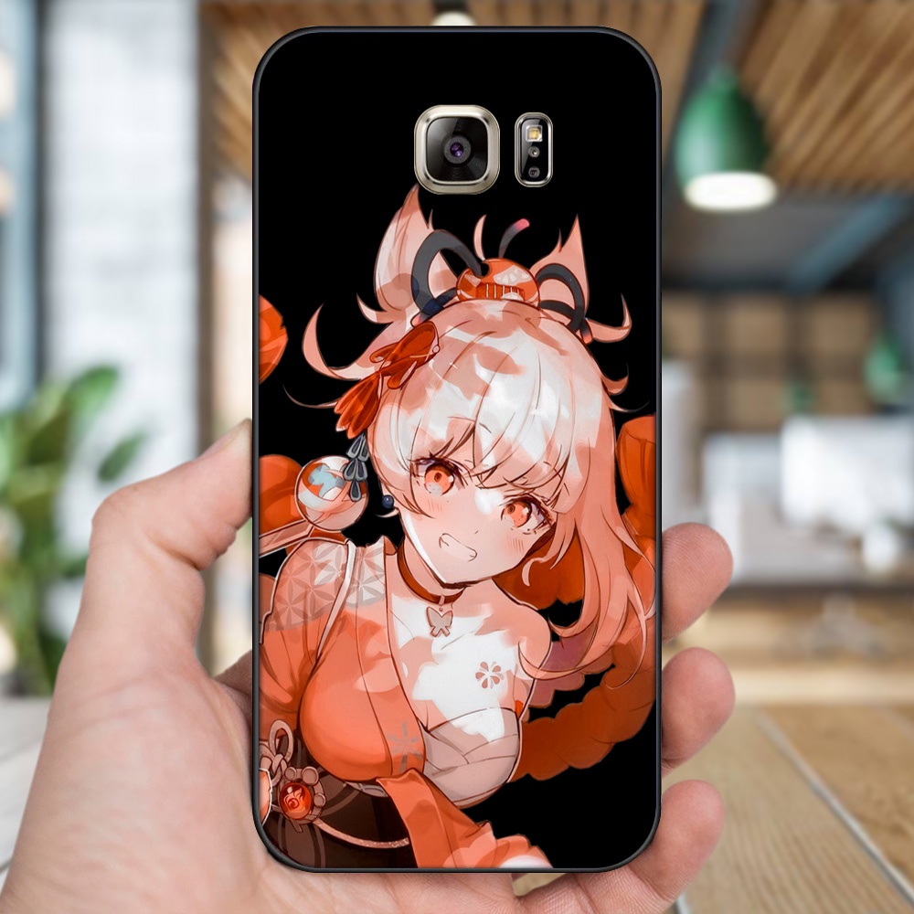 Ốp lưng Samsung Note 5 viền đen in hình Yoimiya Genshin Impact