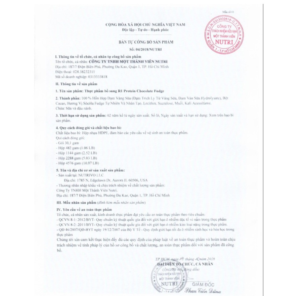 Thực Phẩm Bổ Sung Tăng Cơ Rule 1 Protein 5lbs