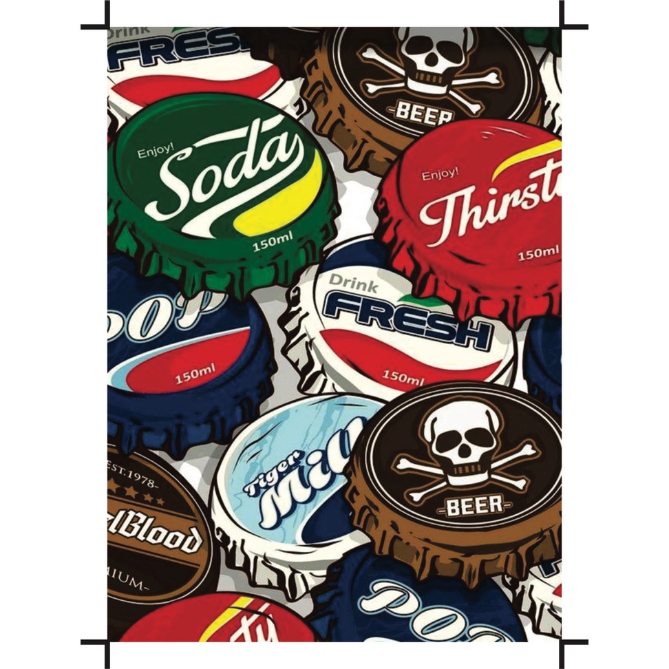 DECAL POSTER DÁN TƯỜNG TRANG TRÍ CỬA HÀNG/CAFE CỔ ĐIỂN VINTAGE  Kích thước 17X23cm