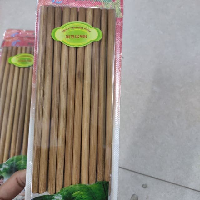 vỉ 10 đôi đũa tre cao phong