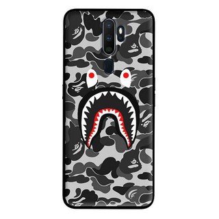 Ốp Lưng Oppo A5 2020, A9 2020 - Bape Xám Đen
