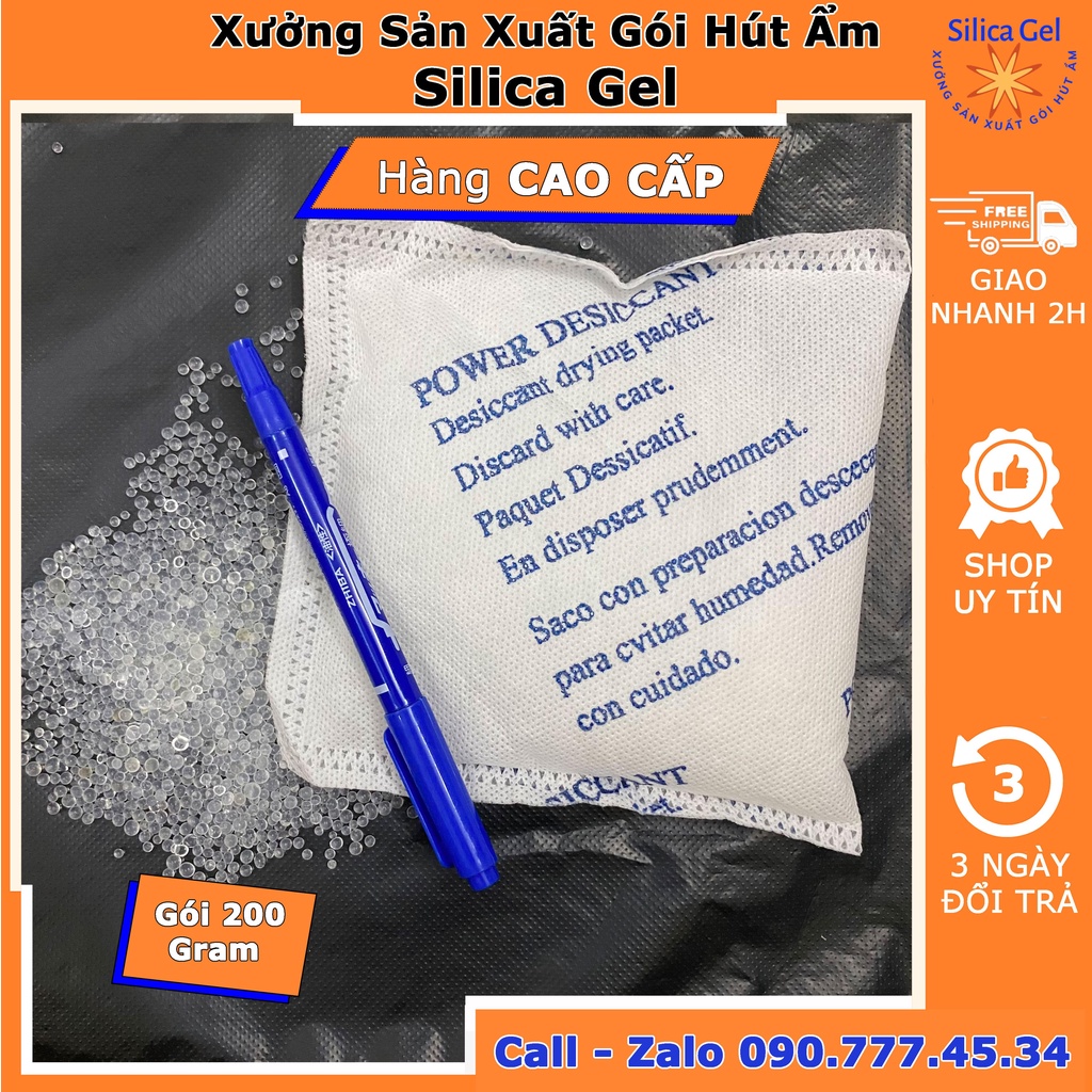 Túi Gói Hút Ẩm 100g/200g/500g Đóng Túi 1Kg/500 Gram - Hạt Hút Ẩm Silica Gel