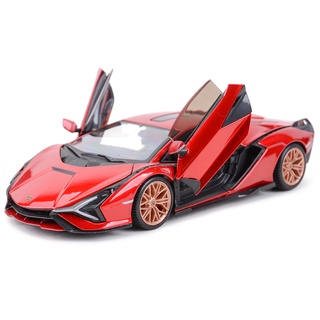 Bburago 1: 25 Lamborghini Sian FKP 37 Màu Đỏ Xe Thể Thao Tĩnh Chết Xe Đúc Sưu Tập Mô Hình Xe Ô Tô Đồ Chơi