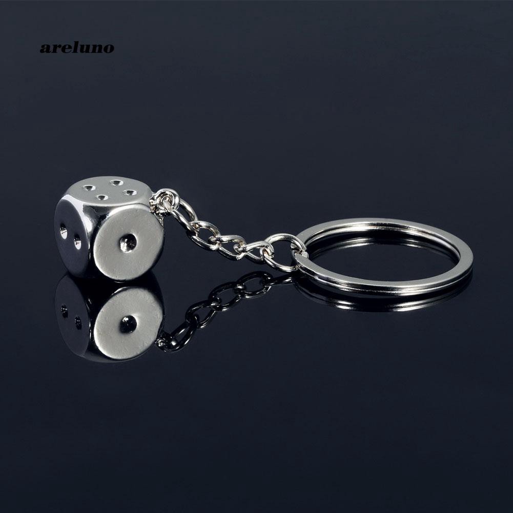 AE ♥ Dice Keyclasp Thời trang Cờ bạc Keyclasp Ring Bag Mặt dây chuyền Phụ kiện trang trí xe hơi