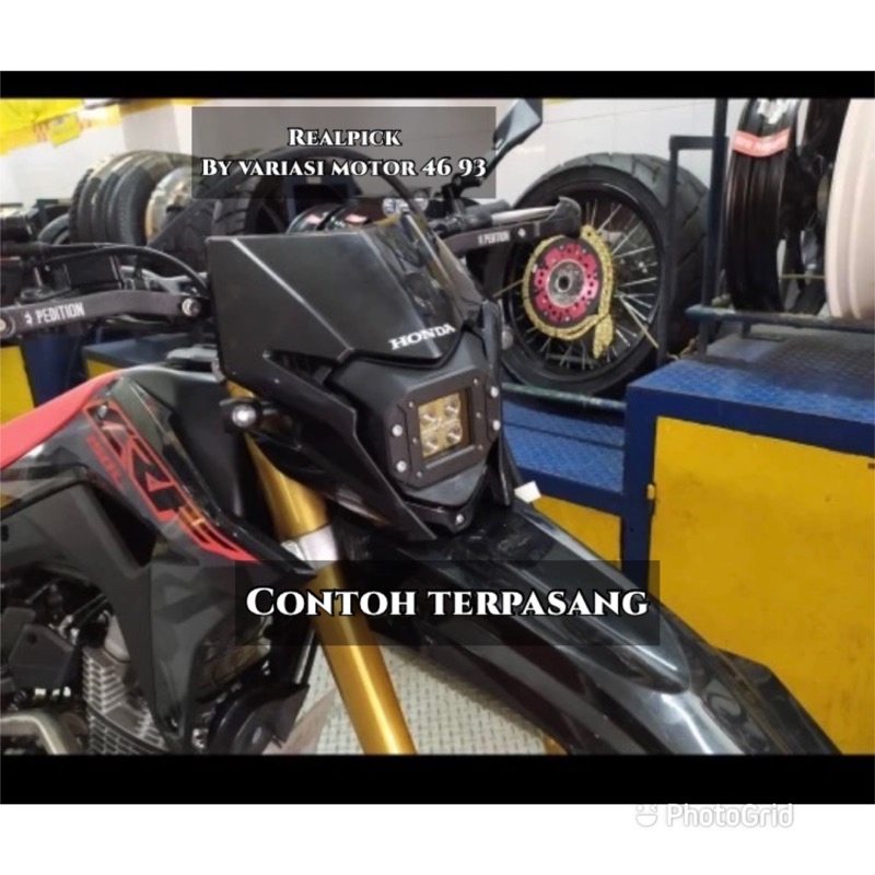 Đèn Pha led Bằng Nhựa Sợi carbon Cao Cấp Cho Xe Crf 150 klx 150 wr155 abs