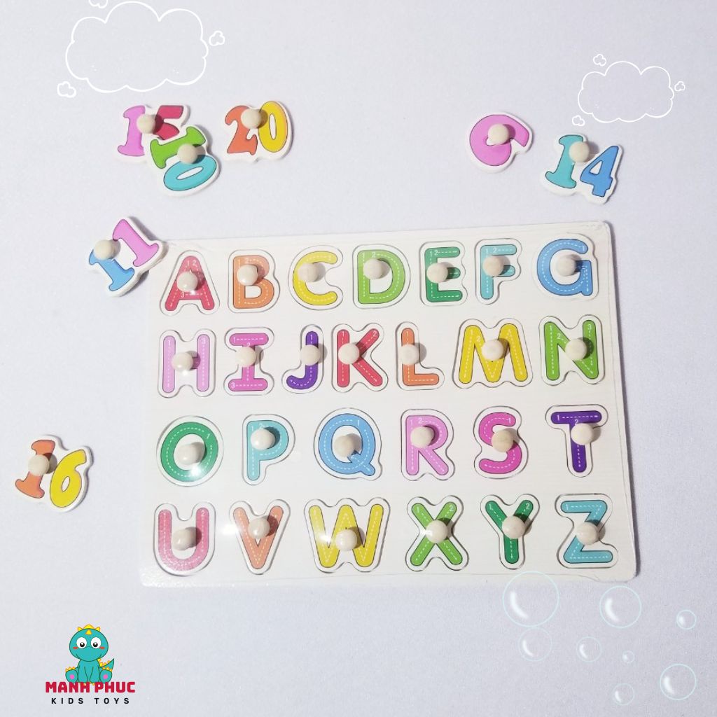Bảng ghép hình, bảng ghép hình núm gỗ nhiều chủ đề, vừa học vừa chơi giúp bé phát triển tư duy sớm