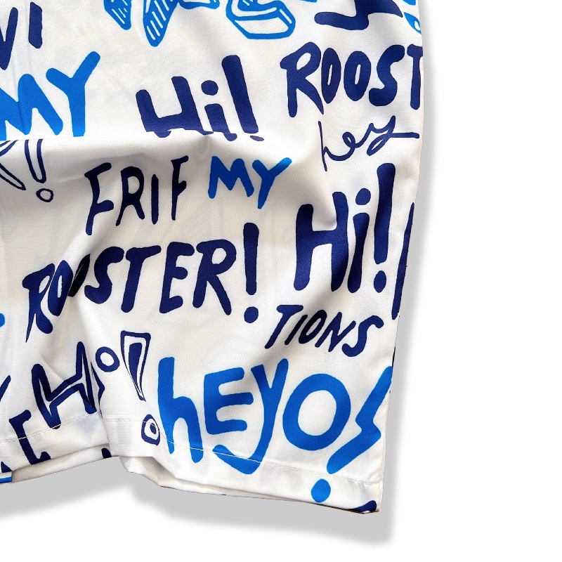 Áo Sơ Mi Nam Tay Ngắn Dáng Rộng In Chữ Phong Cách Hawaii Cá Tính