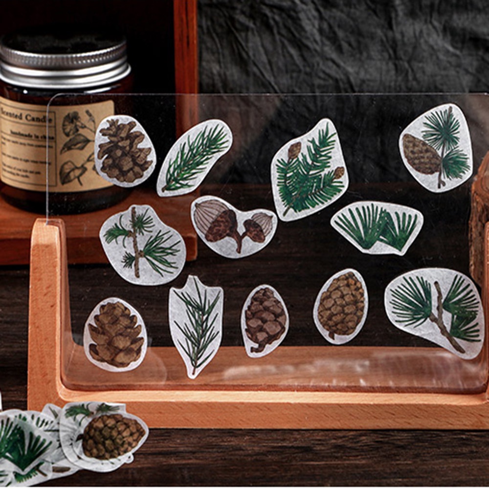 Cuộn 100 Miếng Dán Trang Trí Sổ Lưu Niệm Hình Hoa Bướm Diy