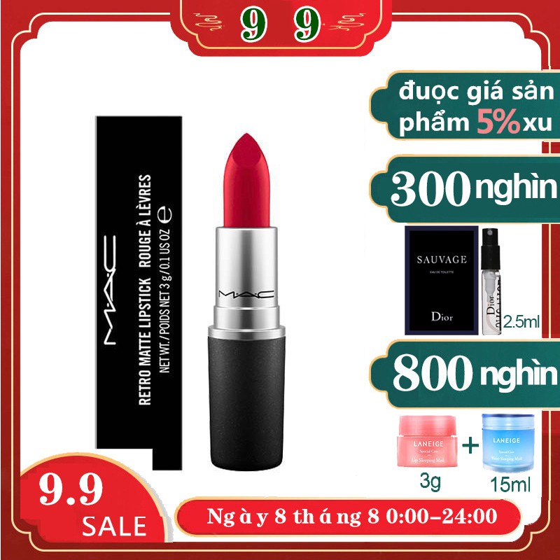 Son môi mac chính hang 100%, chống nước, nhiều màu lựa chọn🔥Bán chạy🔥