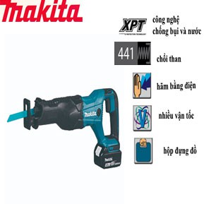 Máy cưa kiếm makita DJR186, máy cưa dùng pin kèm phụ kiện lưỡi cưa kiếm, hàng chính hãng giá tốt