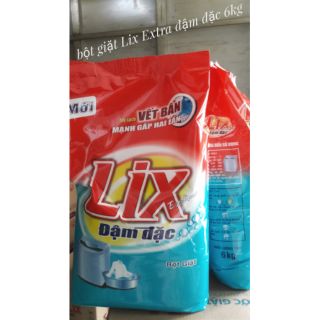 bột giặt Lix Extra đậm đặc 6kg- km nước xả vải 800ml