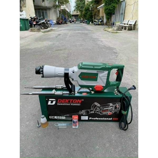 Máy đục bê tông dekton 30ly dk-6501 tặng 2 mũi đục