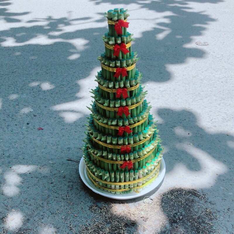 Trúc Phát Tài 9 Tầng Kèm Dĩa