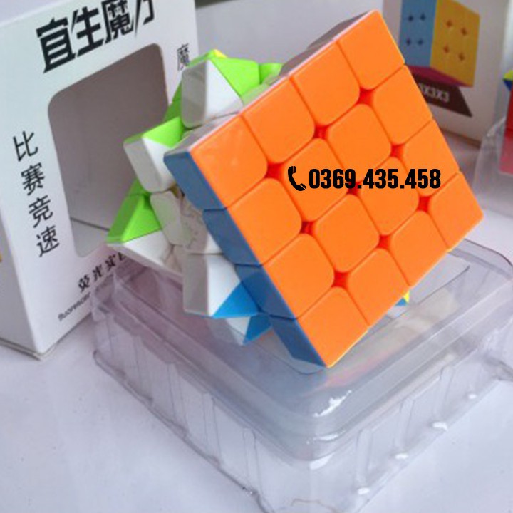 Rubik 4x4 Promotion Màu Hồng Stickerless Cao Cấp. Đồ Chơi Rubic Siêu Trơn Bền Đẹp.