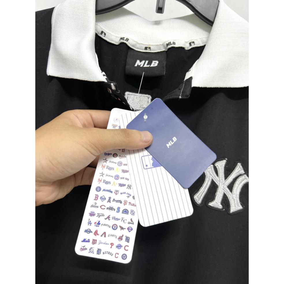 Polo NY MLB Basic unisex nam nữ in hình Monogram Mega-Logo cá tính