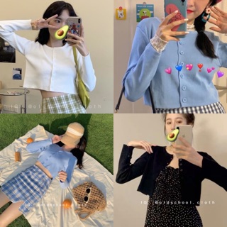 Croptop LEN tay dài Ulzzang (ảnh thật/sẵn)