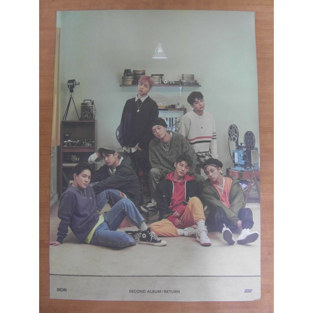 Poster iKON official, chính hãng, có sẵn, hình ca sĩ, áp phích, tranh treo tường