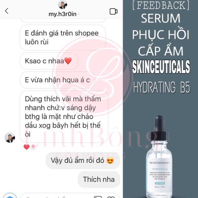 SERUM SIÊU CẤP ẨM VÀ PHỤC HỒI DA SKINCEUTICALS B5 (bản Pháp)