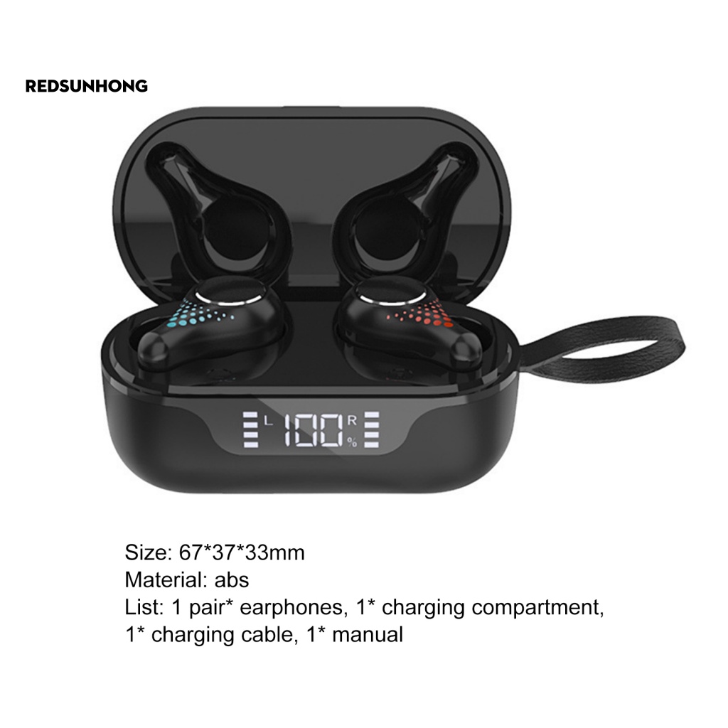 Tai Nghe Nhét Tai RSH.z Có Màn Hình Kỹ Thuật Số Phong Cách Thể Thao Thời Trang