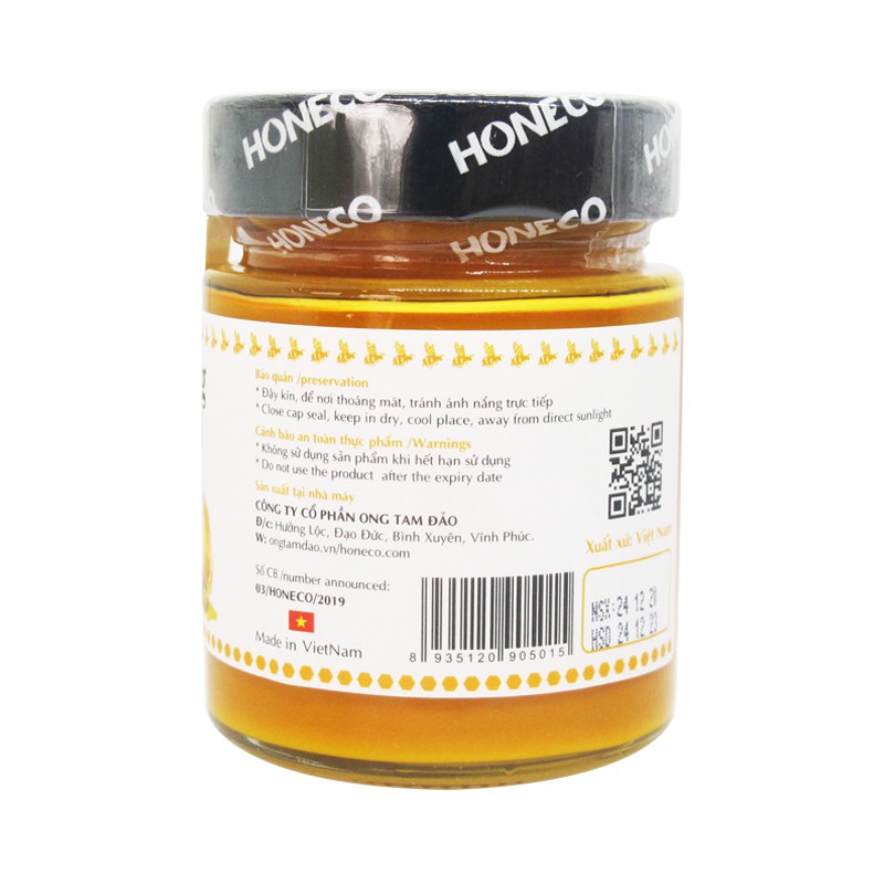 Mật ong nghệ Curcumin Honeco 250g- Có tính đồng nhất cao, vô cùng thơm ngon bổ dưỡng, tốt cho người bị đau dạ dày.