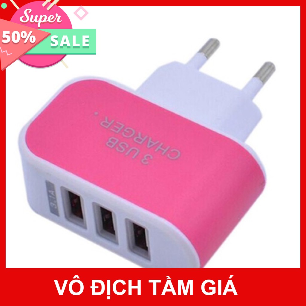 CỦ SẠC ĐA NĂNG ❤️FREESHIP❤️ Củ sạc 3 Cổng USB (Bảo hành 1 tháng)  giảm giá 50% mua ngay nhanh tay [FREESHIP] [Mã FASHION