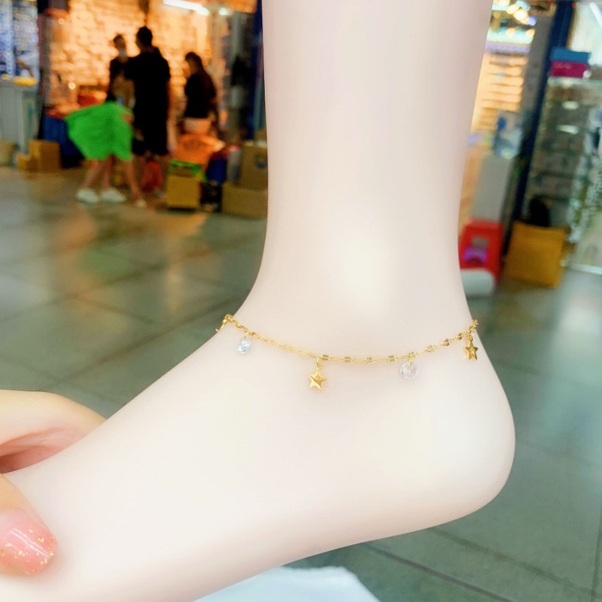Lắc Chân Ngôi Sao Titan Ko Han Rỉ TT 3852 - màu vàng