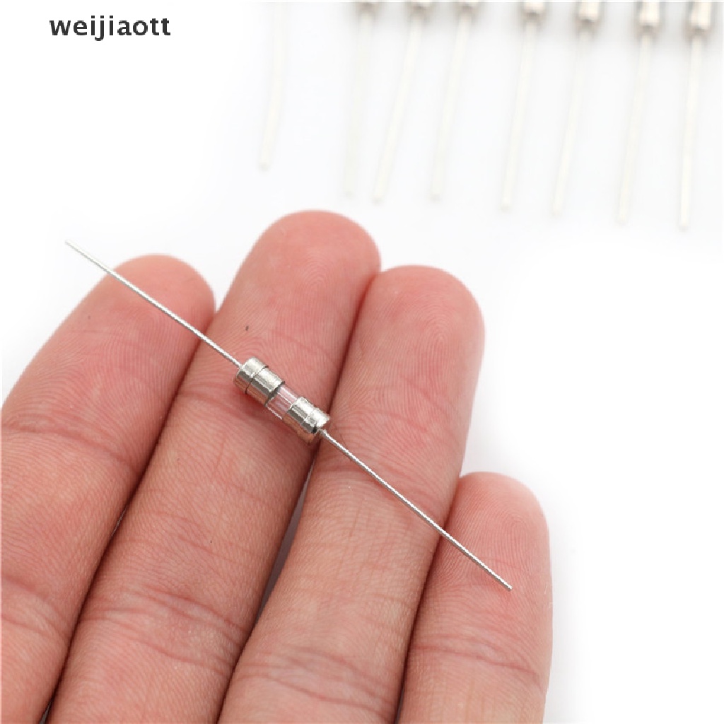 weijiaott 10pcs F1A/1.5A/2A/3A/5A Fast Blow Glass Tube Fuse Axial Leads 3.6 x 10mm 250V WT