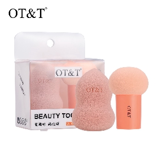 Set 2 miếng bọt biển hình quả trứng + cây nấm 2 màu
