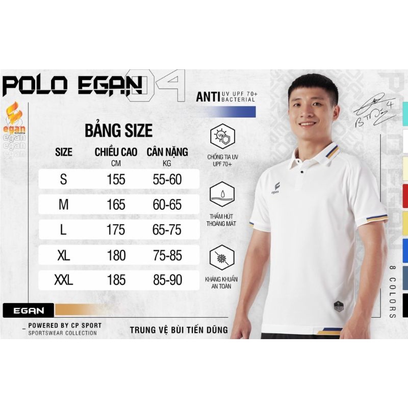 ÁO POLO CAO CẤP EGAN 04 - BTD ( HÀNG CHÍNH HÃNG )