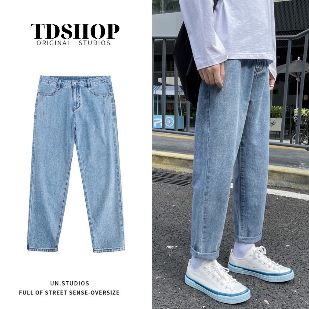 Quần baggy nam MIAA  jean ống suông rộng dáng đứng vải bò jeans cao cấp top xu hướng 2022
